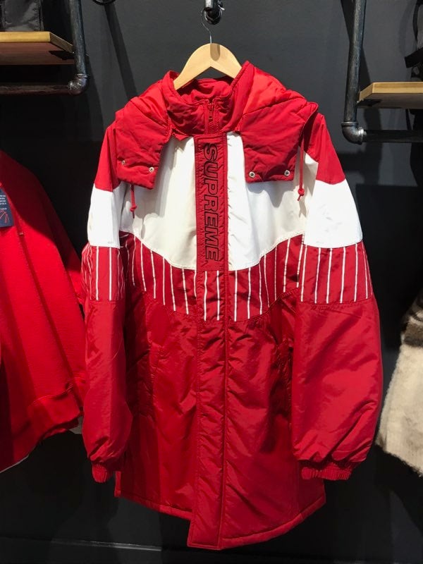 ジャケット・アウター Supreme Pinstripe Panel Sports Parka S Supreme - Pinstripe Panel Sports Parka - ParkSIDER